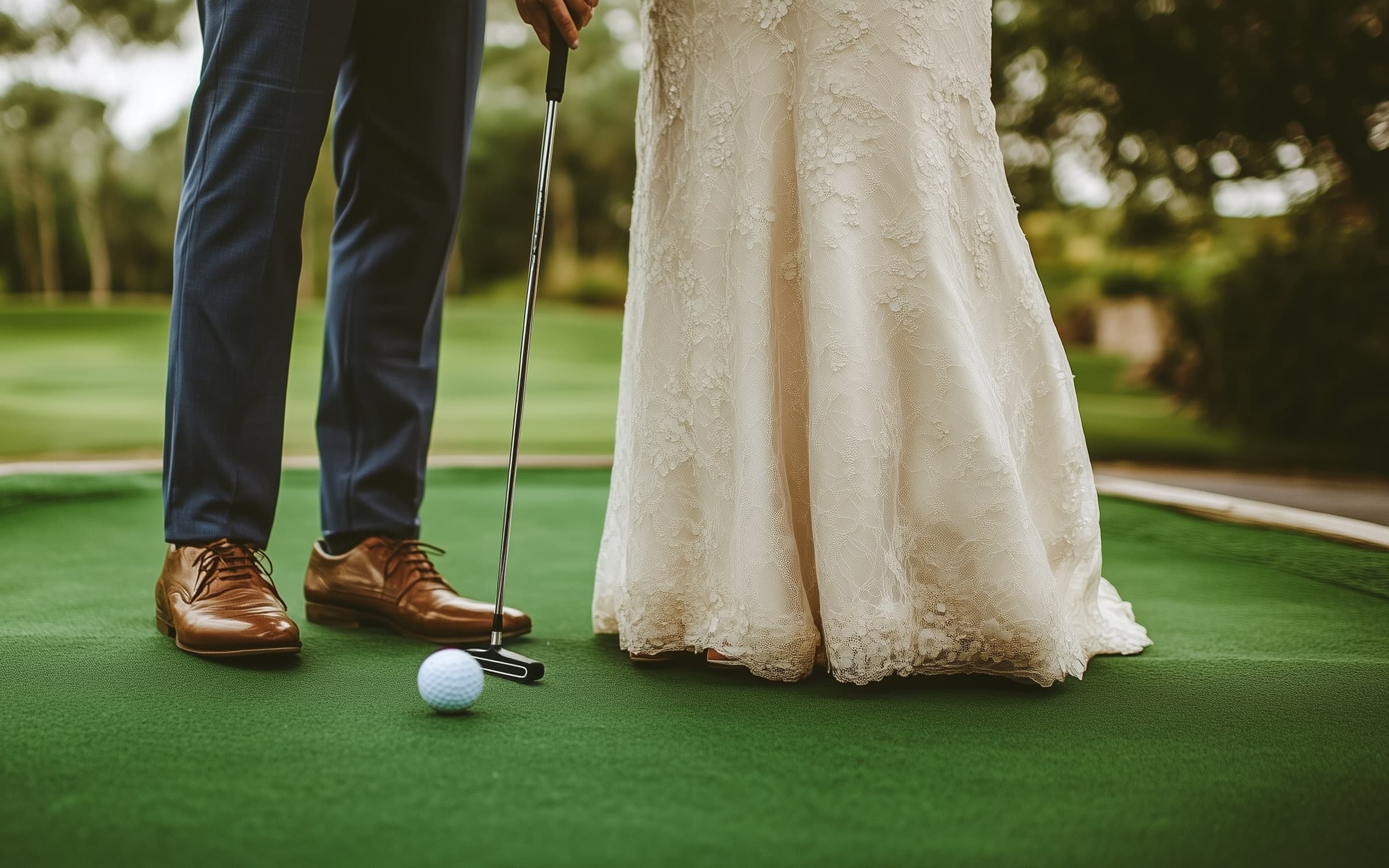 Golf putters and balls